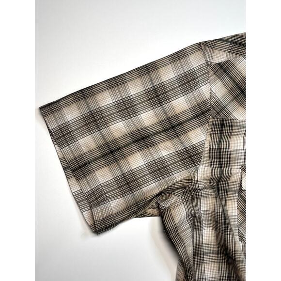 Wrangler Mens XL Wrancher Snap Shirt Plaid Short Sleeve Workwear Western Farm - Picture 5 of 10